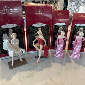 4 hallmark Marilyn Monroe ornaments